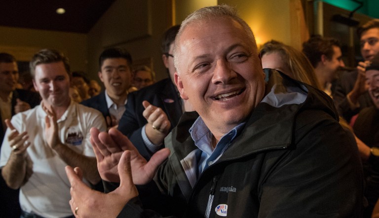 Denver Riggleman appears at an event.