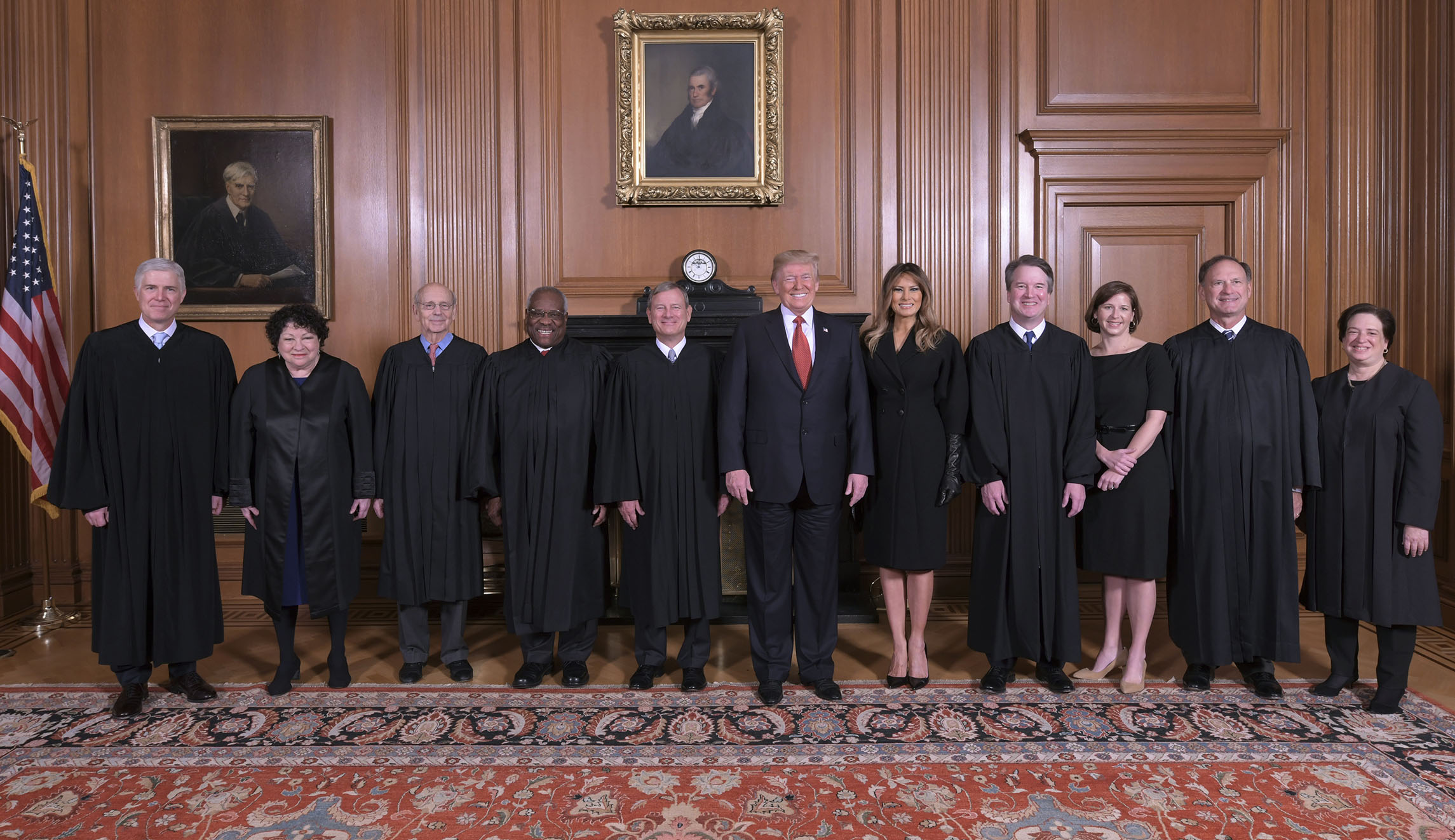 Trump, Mitch McConnell, and Merrick Garland attend Brett Kavanaugh’s swearing-in