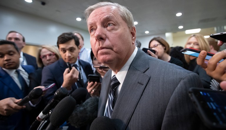 Sen. Lindsey Graham, R-S.C., chairman of the Subcommittee on Crime and Terrorism, speaks to reporters after a closed-door security briefing by CIA Director Gina Haspel on the slaying of Saudi journalist Jamal Khashoggi and involvement of the Saudi crown prince, Mohammed bin Salman, at the Capitol in Washington, Tuesday, Dec. 4, 2018. Graham said there is "zero chance" the crown prince wasn't involved in Khashoggi's death.