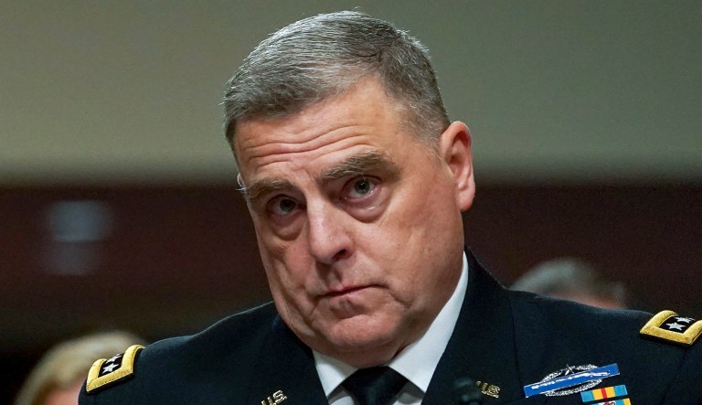 In this May 25, 2017 photo, Army Chief of Staff Gen. Mark Milley listens to a question while testifying on Capitol Hill in Washington, before a Senate Armed Services Committee hearing on the Army's fiscal 2018 budget.