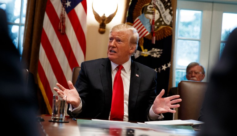 President Trump speaks during a cabinet meeting at the White House, Wednesday, Jan. 2, 2019, in Washington.