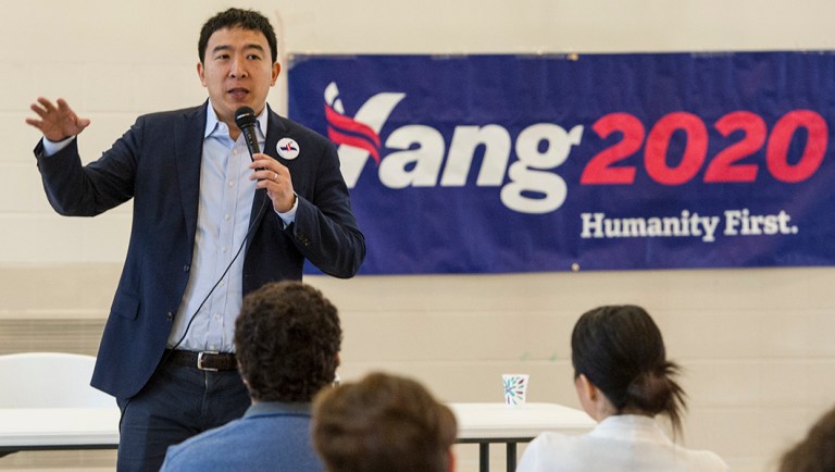 Andrew Yang, a candidate in the Democratic primaries for president.