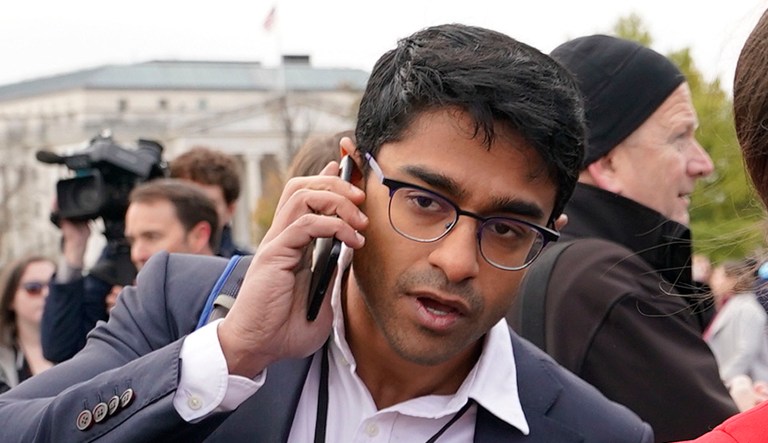 Rep. Alexandria Ocasio-Cortez's chief of staff, Saikat Chakrabarti, is seen.