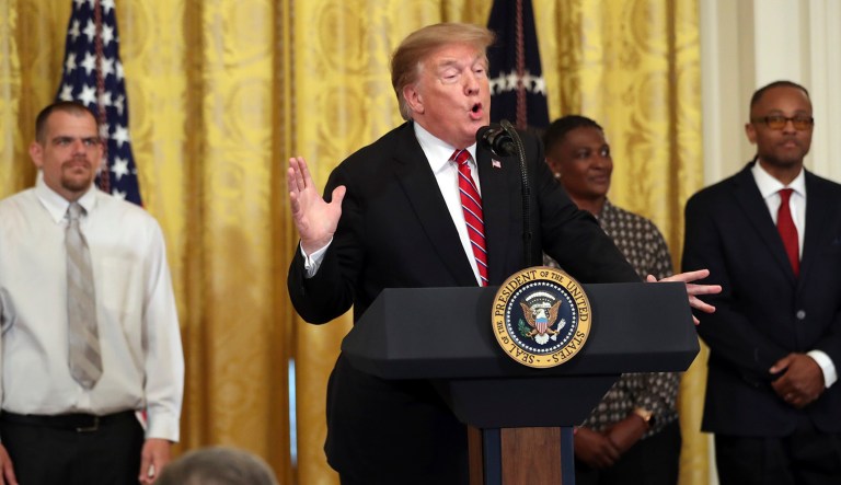 President Trump speaks.