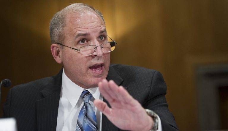 Former U.S. Border Patrol Chief Mark Morgan testifies before the Senate Homeland Security and Governmental Affairs Committee's hearing on 'Unprecedented Migration at the U.S. Southern Border: By the Numbers', on Capitol Hill in Washington, Thursday, April 4, 2019. 