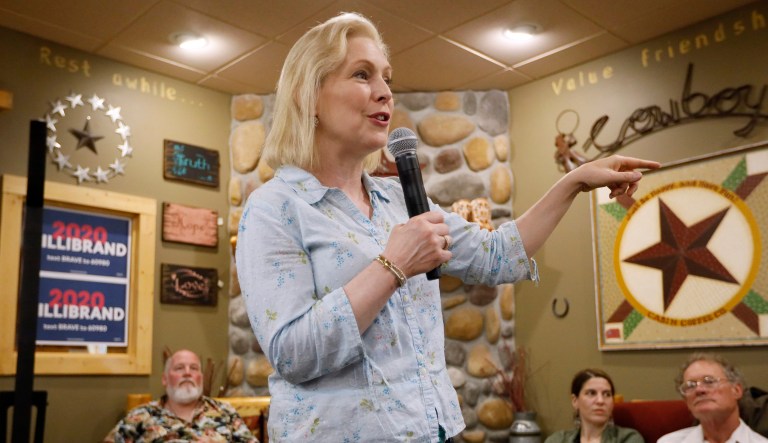 Kirsten Gillibrand speaks at an event.