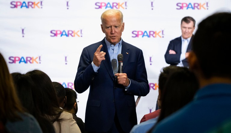Joe Biden’s position on abortion is upsetting the Left, but he’s a lot closer to America’s opinion than they are Democratic presidential candidate Joe Biden speaks to participants in the Dallas Mayor's Intern Fellows Program as Dallas Mayor Mike Rawlings looks on during a campaign event at SPARK! on May 29 in Dallas.