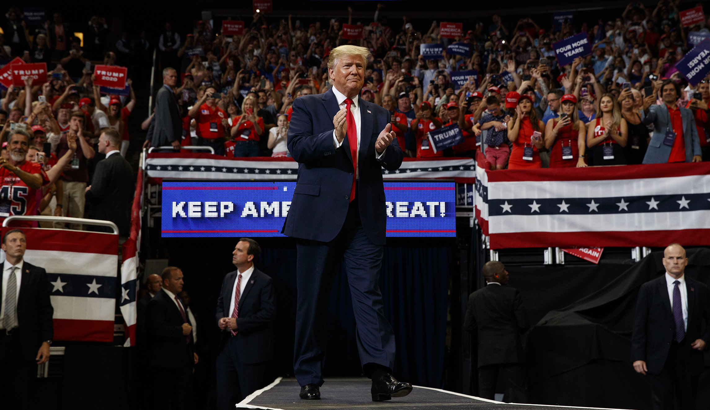 WATCH: Trump lets audience decide his new campaign slogan