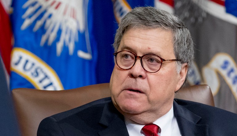Attorney General William Barr is seen.