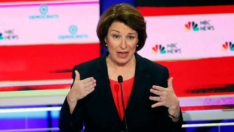 Democratic presidential candidate Sen. Amy Klobuchar, D-Minn.