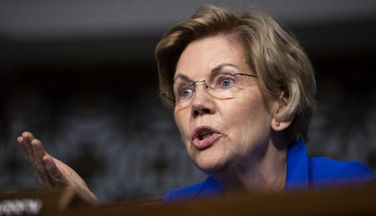Senate Armed Services Committee member Sen. Elizabeth Warren, D-Mass., during a hearing on Capitol Hill in Washington, Tuesday, July 16, 2019. 