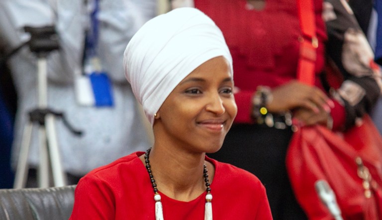 Rep. Ilhan Omar is seen.