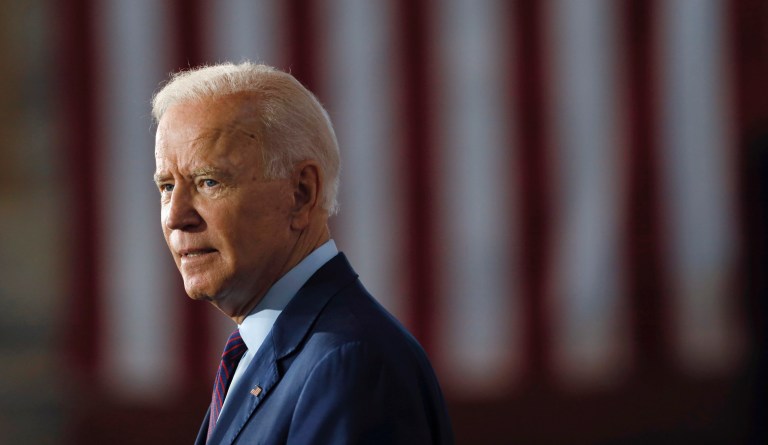 Democratic presidential candidate former Vice President Joe Biden speaks to local residents during a community event, Wednesday, Aug. 7, 2019, in Burlington, Iowa.