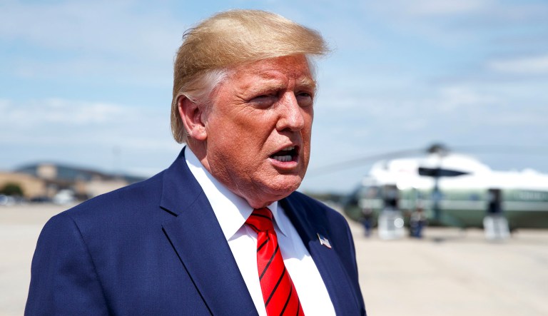 President Trump is seen.