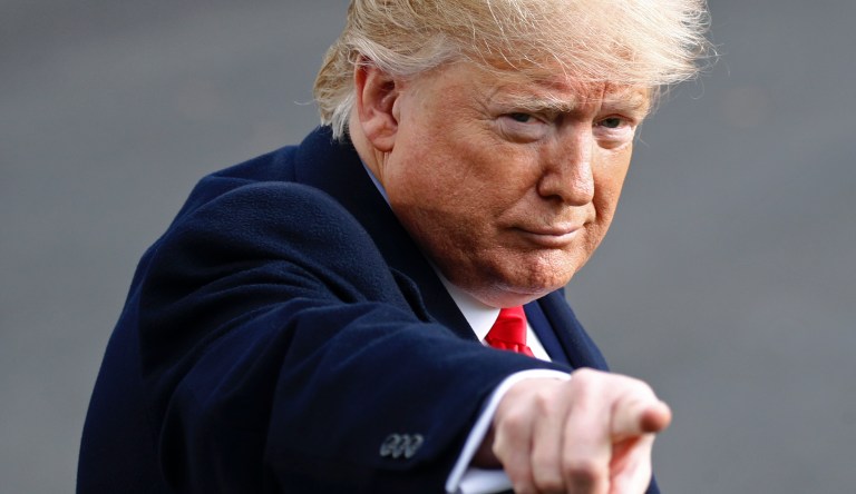 President Donald Trump walks to the Marine One helicopter after speaking to the media, Wednesday, Nov. 20, 2019, as he leaves the White House in Washington, en route to Texas.