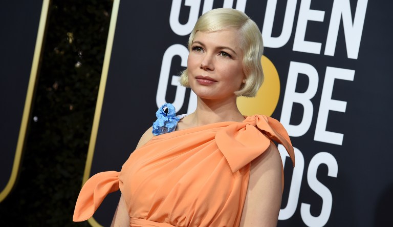 Michelle Williams arrives at the 77th annual Golden Globe Awards at the Beverly Hilton Hotel on Sunday, Jan. 5, 2020, in Beverly Hills, Calif.