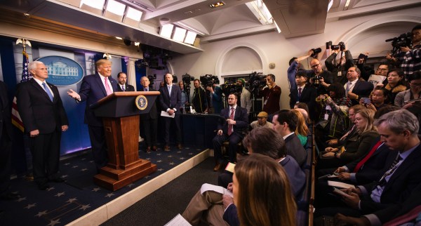 Trump says to avoid groups of more than 10 to blunt pandemic