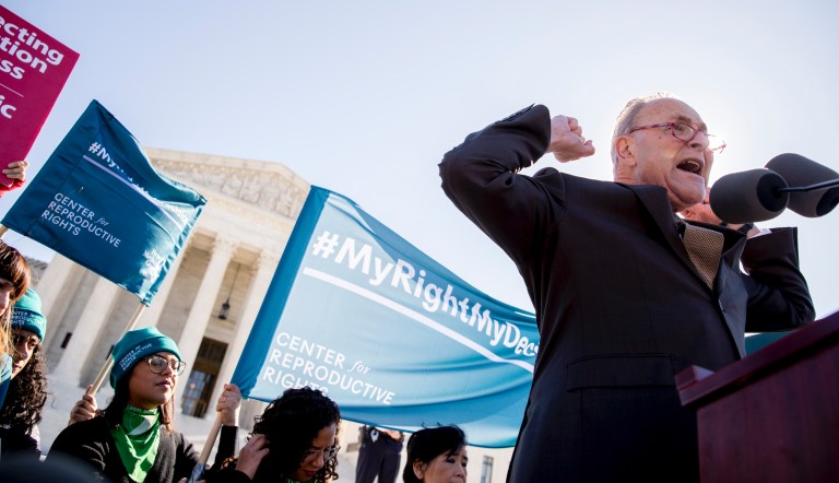 Remember the individual mandate fight? Schumer’s threat to the high court was a standard liberal tactic