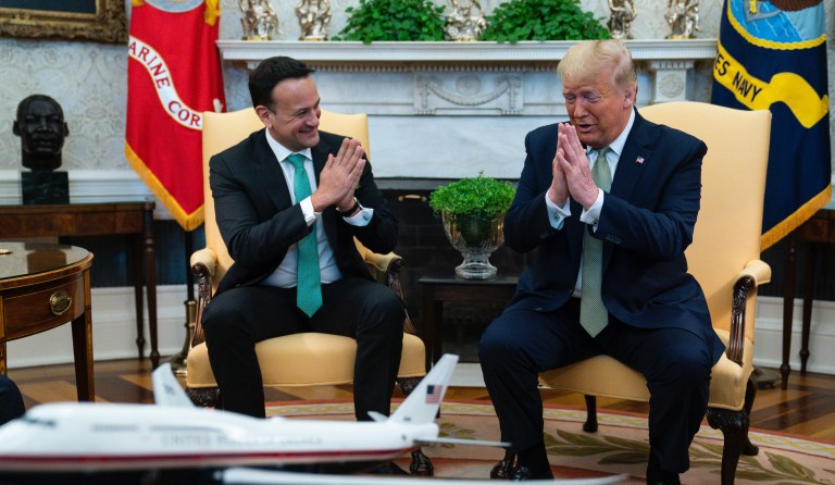 Coronavirus spread gives Trump reason to avoid handshakes