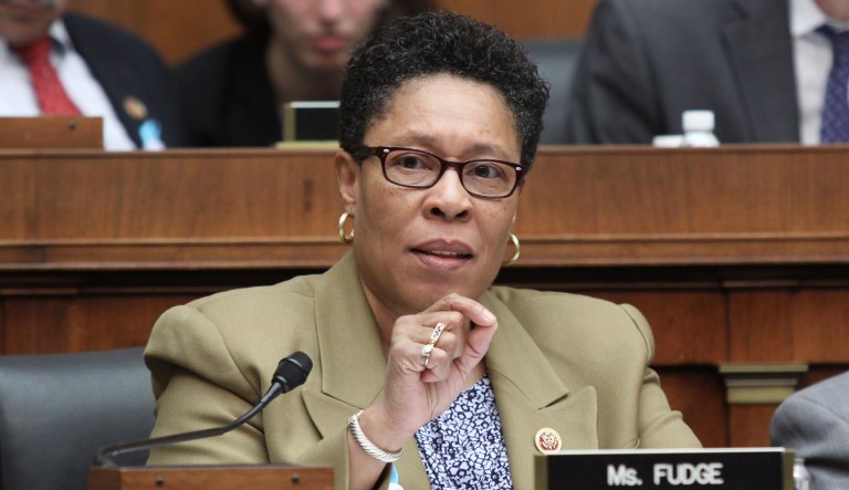 Rep. Marcia Fudge, D-Ohio, questions witnesses at the House Committee on Education and Workforce on Capitol Hill in D.C.