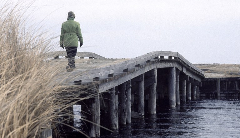 This is the bridge at Chappaquiddick in Massachusetts, seen Jan. 30, 1976.