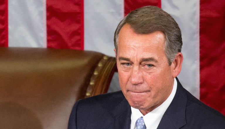 John Boehner is seen on Capitol Hill in Washington.