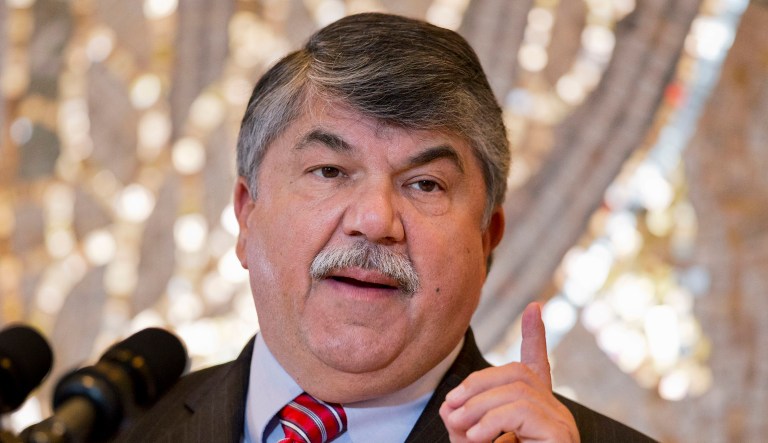 AFL-CIO President Richard Trumka speaks.