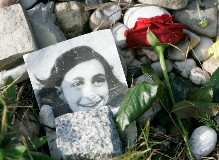 Anne Frank memorial vandalized with antisemitic images, including swastikas