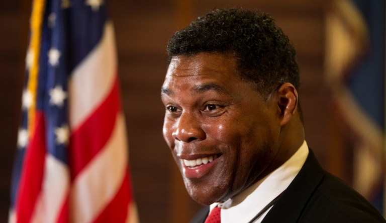 Mixed martial artist and the 1982 Heisman Trophy winner Herschel Walker, speaks during a news conference in support of Mix Martial Arts fighter safety research, Tuesday, April 26, 2016, on Capitol Hill in Washington.                                                                                                                                                                                                                                                                             