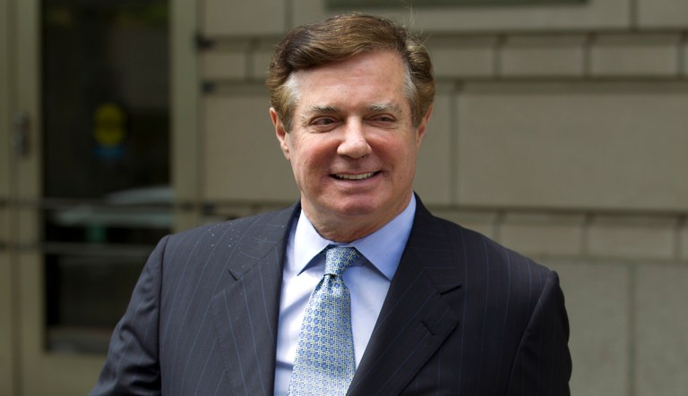 Paul Manafort, President Trump's former campaign chairman, leaves the Federal District Court after a hearing.
