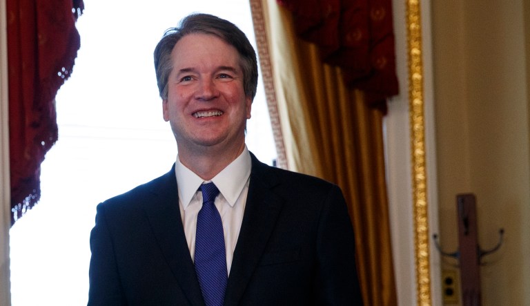 Supreme Court nominee Brett Kavanaugh meets with Sen. Orrin Hatch, R-Utah, on Capitol Hill. 