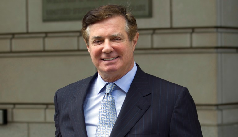 Paul Manafort, President Trump's former campaign chairman, leaves the Federal District Court after a hearing. 