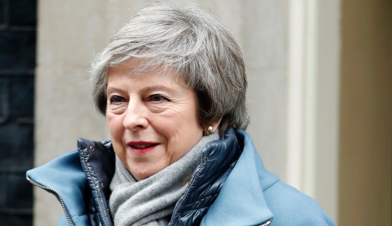 Britain's Prime Minister Theresa May leaves 10 Downing Street for the House of Commons for her weekly Prime Minister's question time, in London, Wednesday, Jan. 9, 2019. 