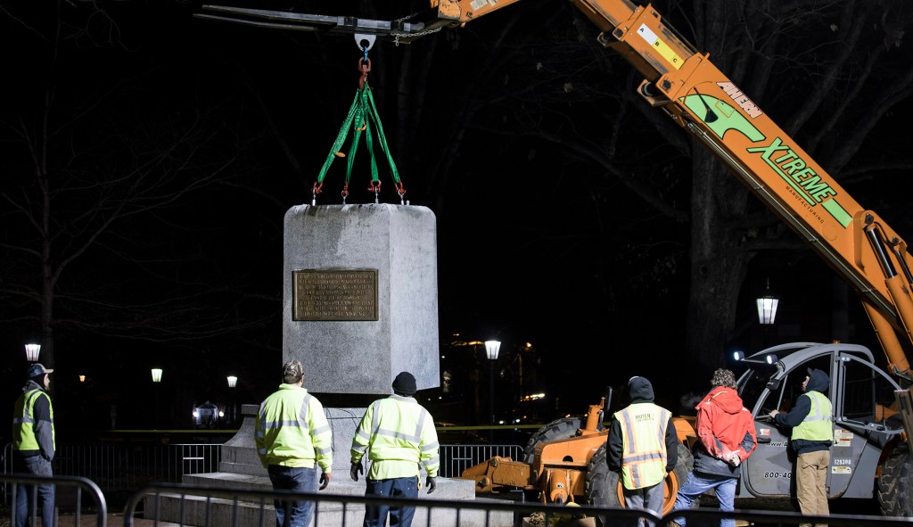 Baltimore City removes statue of slave-owning merchant