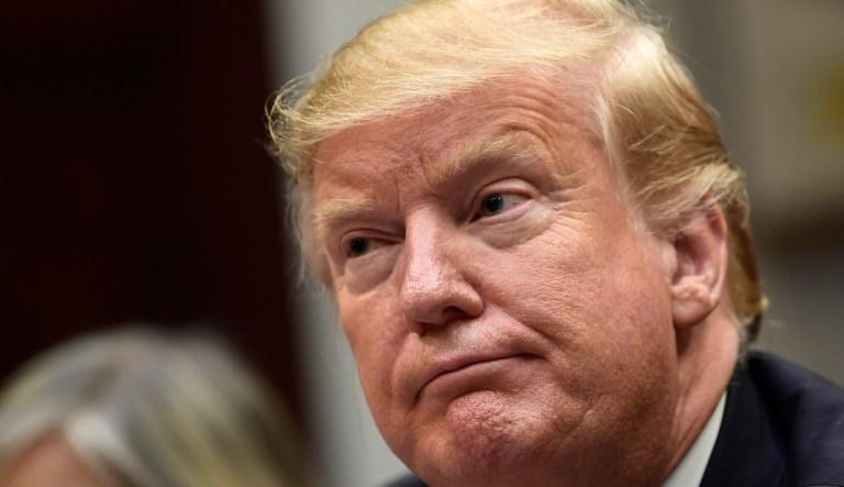 President Trump listens during a meeting with Hispanic pastors in the Roosevelt Room of the White House in Washington, Friday, Jan. 25, 2019.