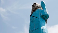 Melania Trump statue set on fire in her home country of Slovenia