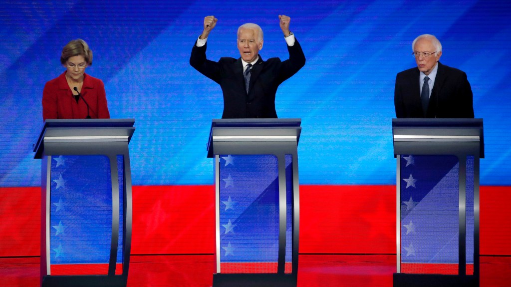 Biden satirizes himself on ISIS at Democratic primary debate