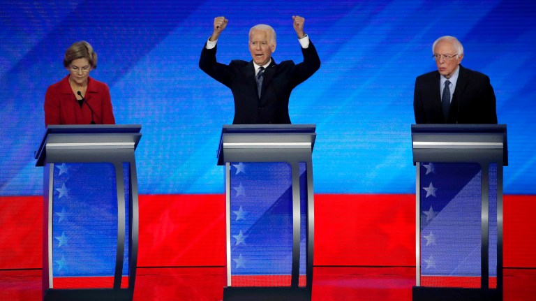 Biden satirizes himself on ISIS at Democratic primary debate