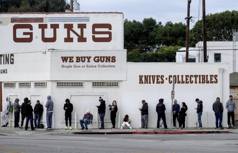 Gun stories like this in Culver City, Calif. have seen lines of buyers out the door as the virus hit and Democrats moved to nominate the most anti-gun ticket ever.