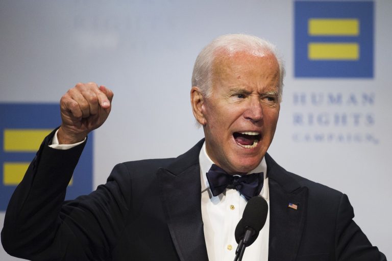 Former Vice President Joe Biden addressed the Human Rights Campaign National Dinner in Washington, D.C., in 2018 before he was endorsed by the nation's largest LGBTQ lobby.