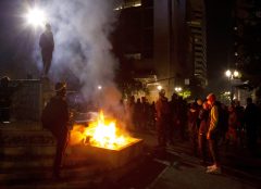 Reported antifa rioters smash windows and vandalize businesses in downtown Portland over Biden’s immigration policies