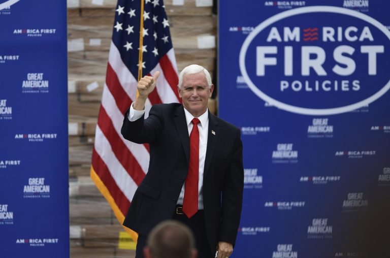 Pence pledges Trump is safer for America at Pennsylvania campaign rally