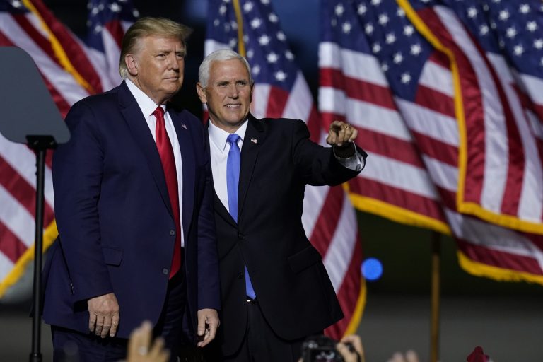 Pence treads carefully as he navigates election controversy