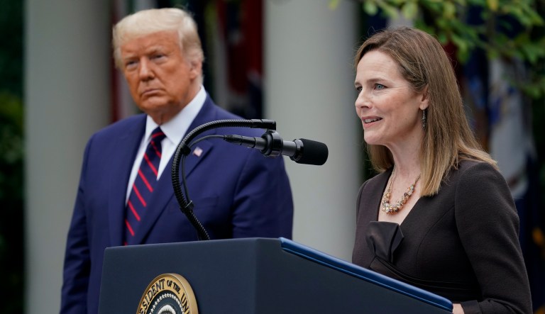 Amy Coney Barrett will likely be a swing vote on security issues