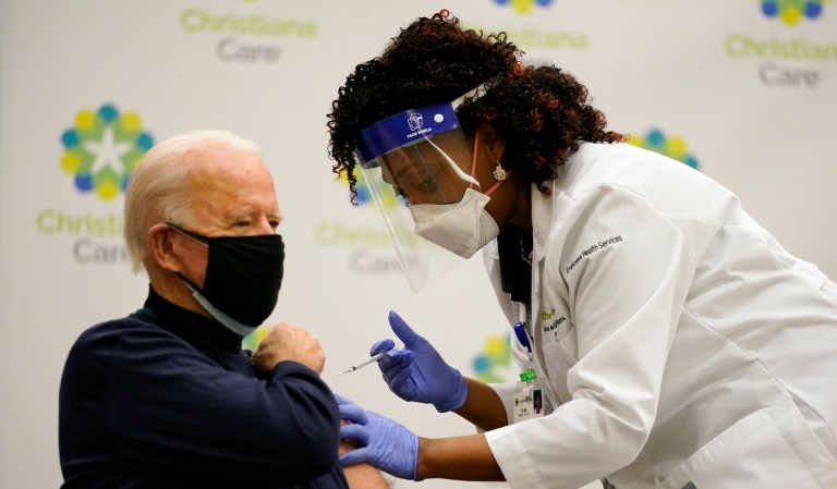 Biden receives first dose of coronavirus vaccine