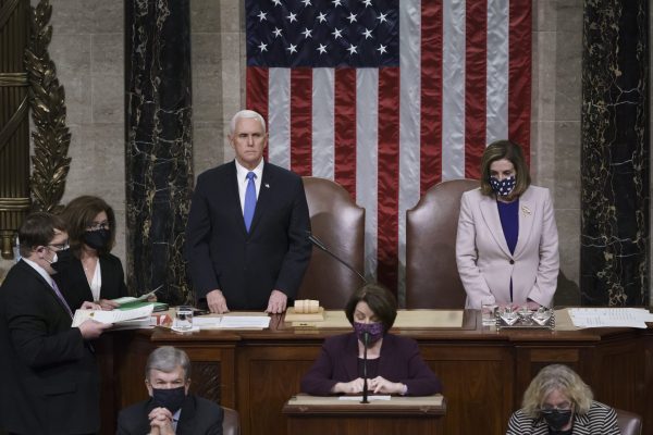 Pence urges staff to hold ‘heads high’ in emotional address at end of toughest week in office