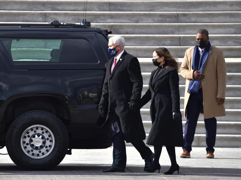 As Trump stayed away, Pence helped usher in a peaceful presidential transition