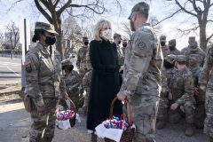First lady delivers cookies to National Guard troops in DC