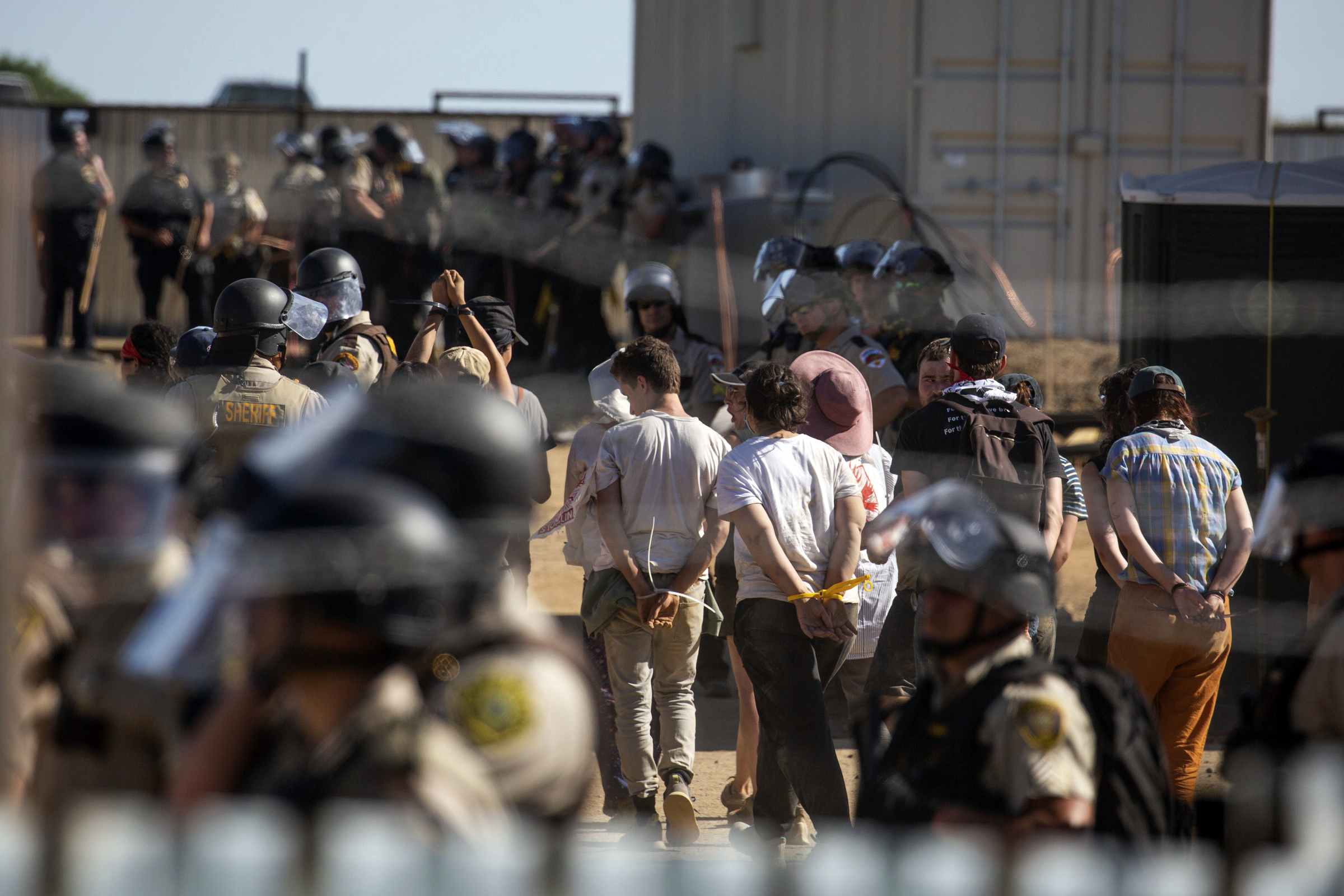 Protesters disrupt construction of oil pipeline project in Minnesota