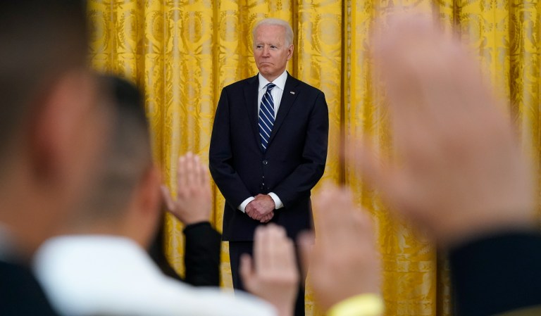 ‘Saddam Hussein’s god-awful, gaudy palace’: Biden recalls naturalization ceremony in Iraq before Fourth of July